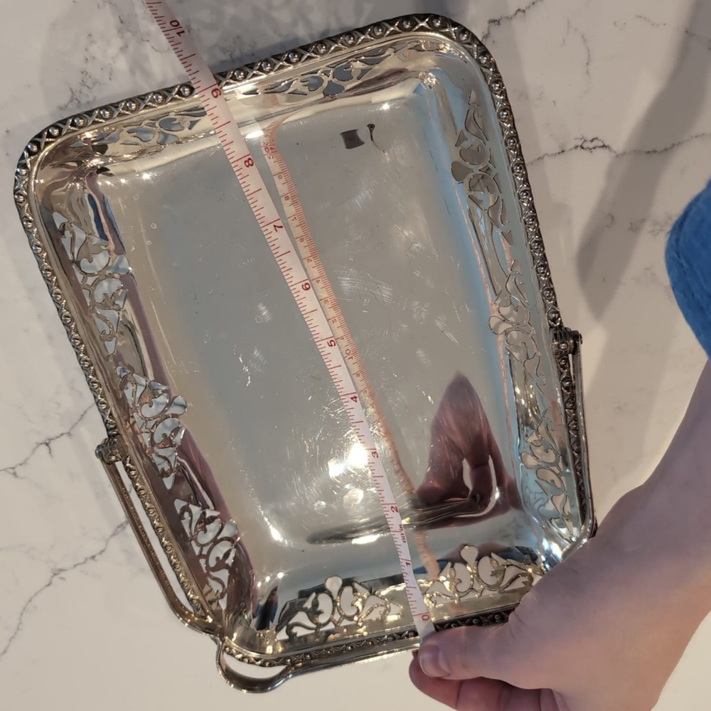 Vintage Antique French Regency Renaissance Style Silverplated Serving Dish - Picture 3 of 7